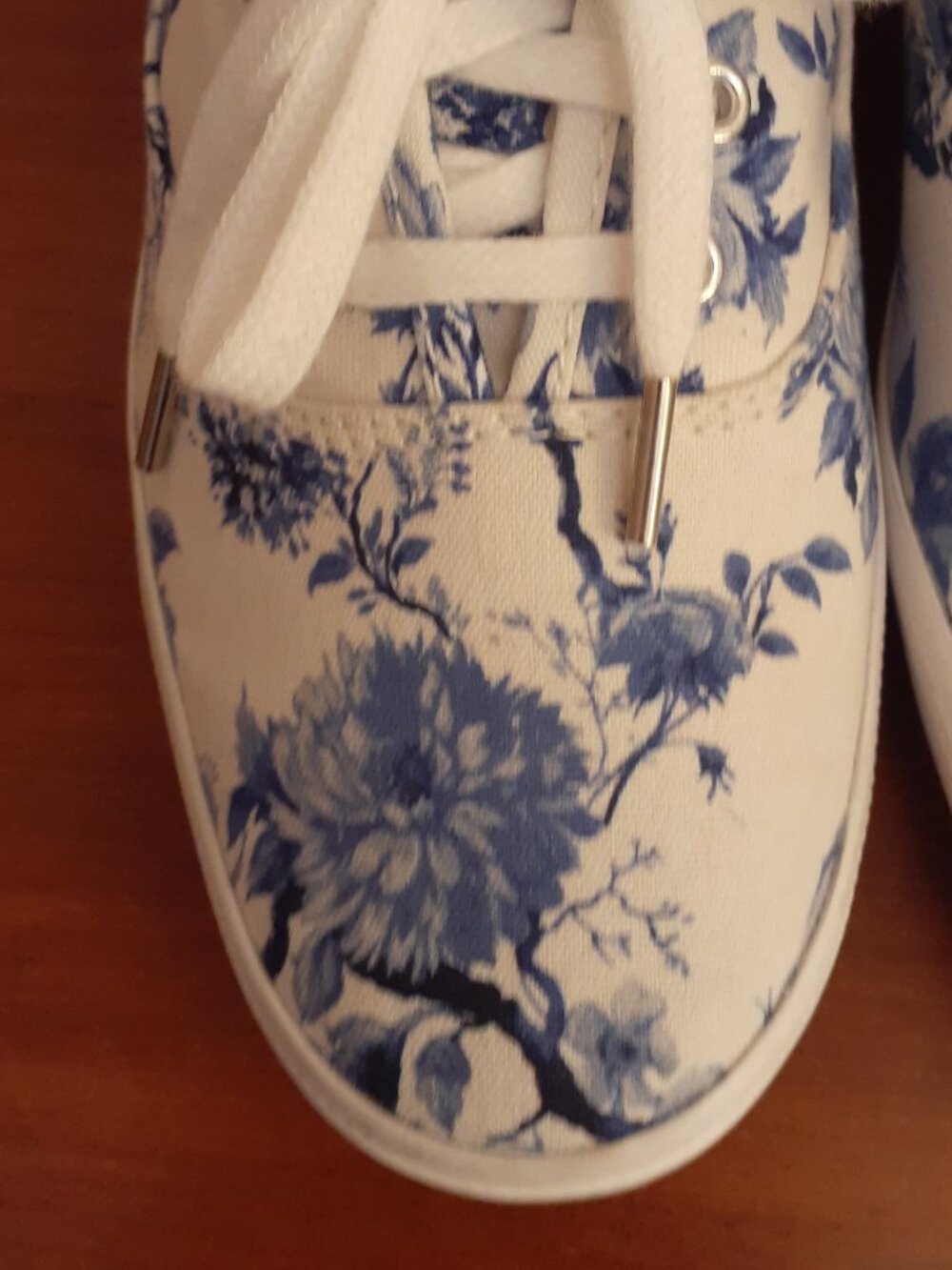 Keds Blue and White Floral Sneakers - Picture 7 of 11